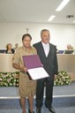 Vereador Paulo E. de Souza e sua homenageada PM Sra Silvana Ramos Pereira