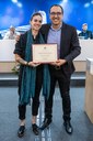 Ver. Lucas Arruda homenageou a Sra Renata Dina de Souza, atleta da Seleção Brasileira de Cricket.