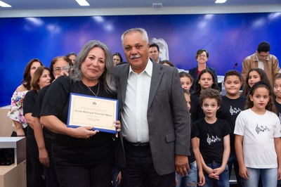 Agradecimento ao Coral da EM Vicentina Massa