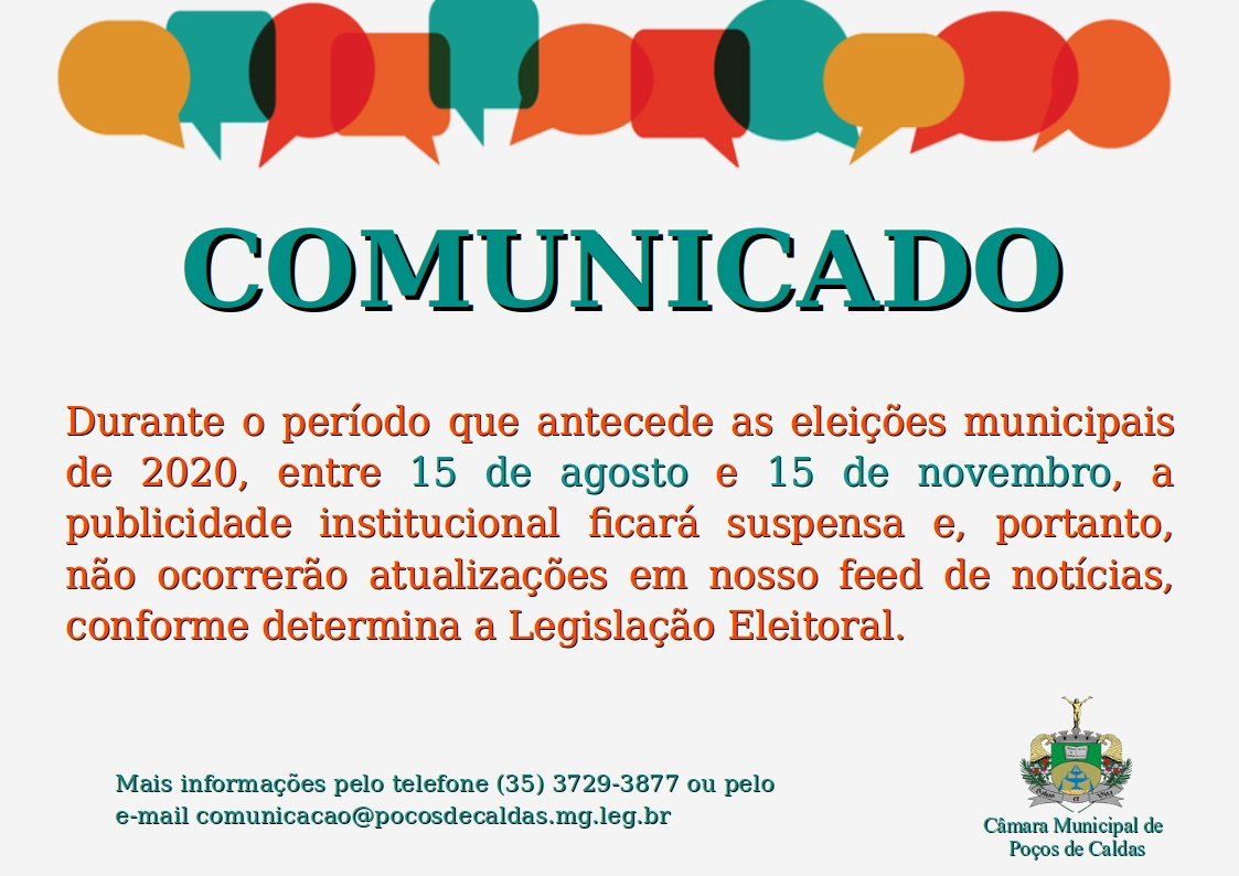 Comunicado sobre publicidade no Período Eleitoral