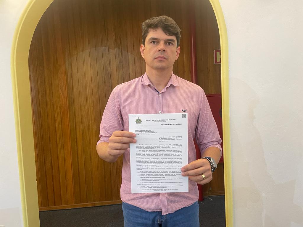 Ricardo Sabino solicita informações sobre medidas de segurança adotadas em creches e escolas municipais